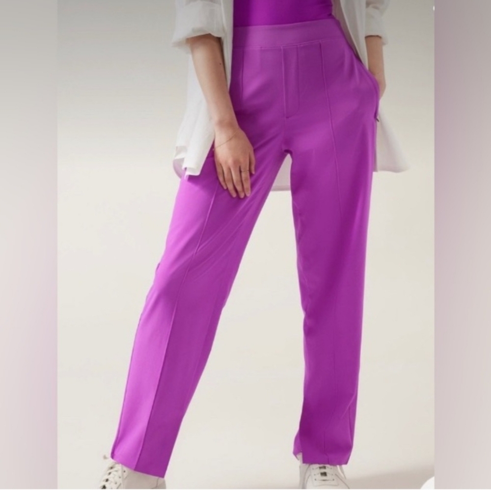 Athleta Pink Track Pants with Relaxed Fit